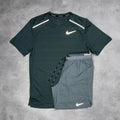 Ensemble Running – Vert foncé / Gris